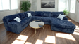 Austin Blue 3-Piece Right Arm Facing (RAF) Sectional by New Era Innovations at Eve Furniture