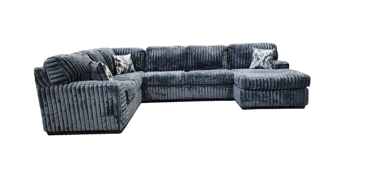 Austin Charcoal 3-Piece Right Arm Facing (RAF) Sectional by New Era Innovations at Eve Furniture