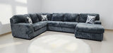 Austin Charcoal 3-Piece Right Arm Facing (RAF) Sectional by New Era Innovations at Eve Furniture