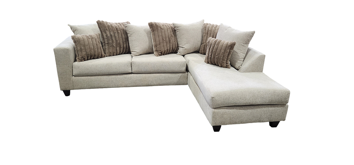 Kora Beige 2-Piece Right Arm Facing (RAF) Sectional by New Era Innovations at Eve Furniture