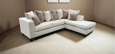 Kora Beige 2-Piece Right Arm Facing (RAF) Sectional by New Era Innovations at Eve Furniture