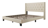 Katy King Platform Bed Beige