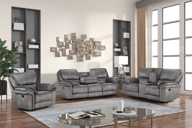 Perry Grey - 3PC OVERSIZED Reclining Set
