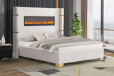 Romance White Platform King Bed