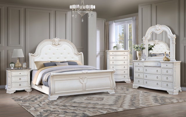 Tranquil Haven Antique White King Bedroom Set