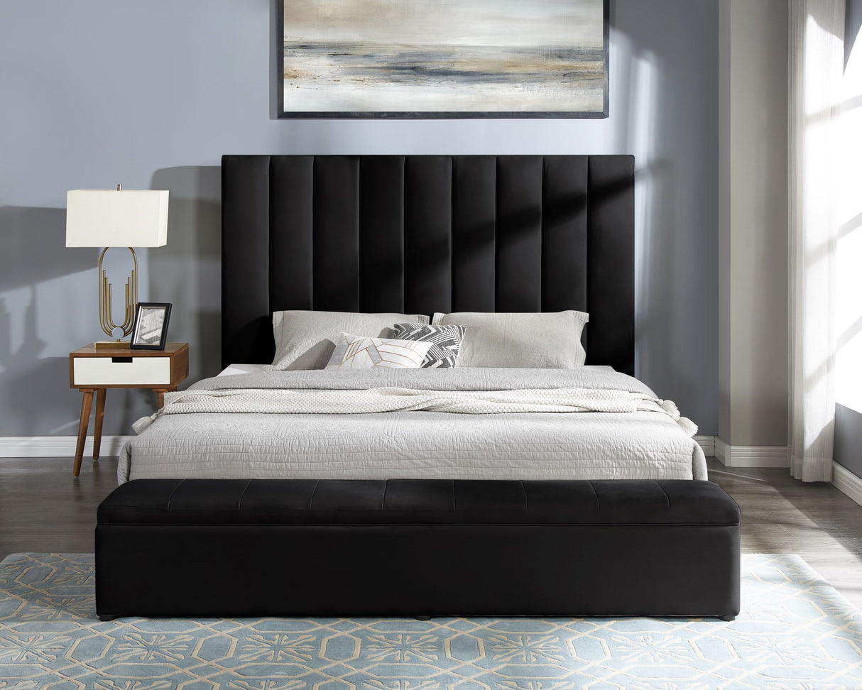 Valencia Black Queen Platform Bed