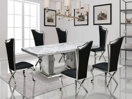 D6062 - D6062 - Dining Table + 6 Chair Set - Happy Homes - Eve Furniture