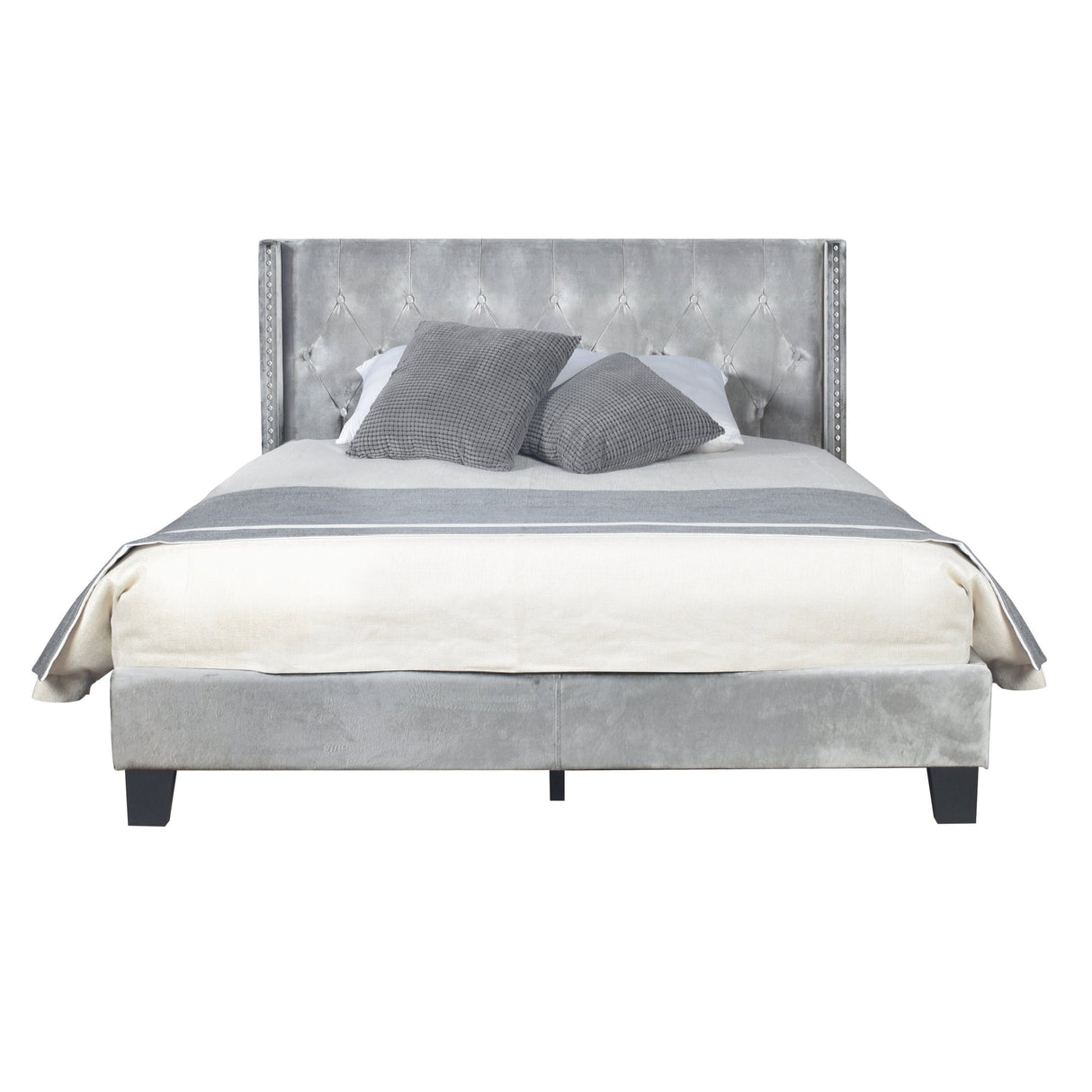 Peaceful Palace Silver Twin bed