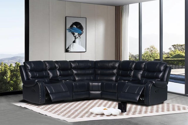 Rose Navy Reclining Sectional