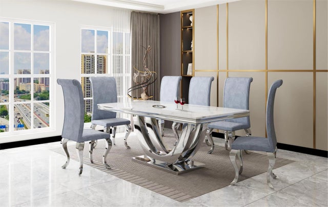 gray dining table set