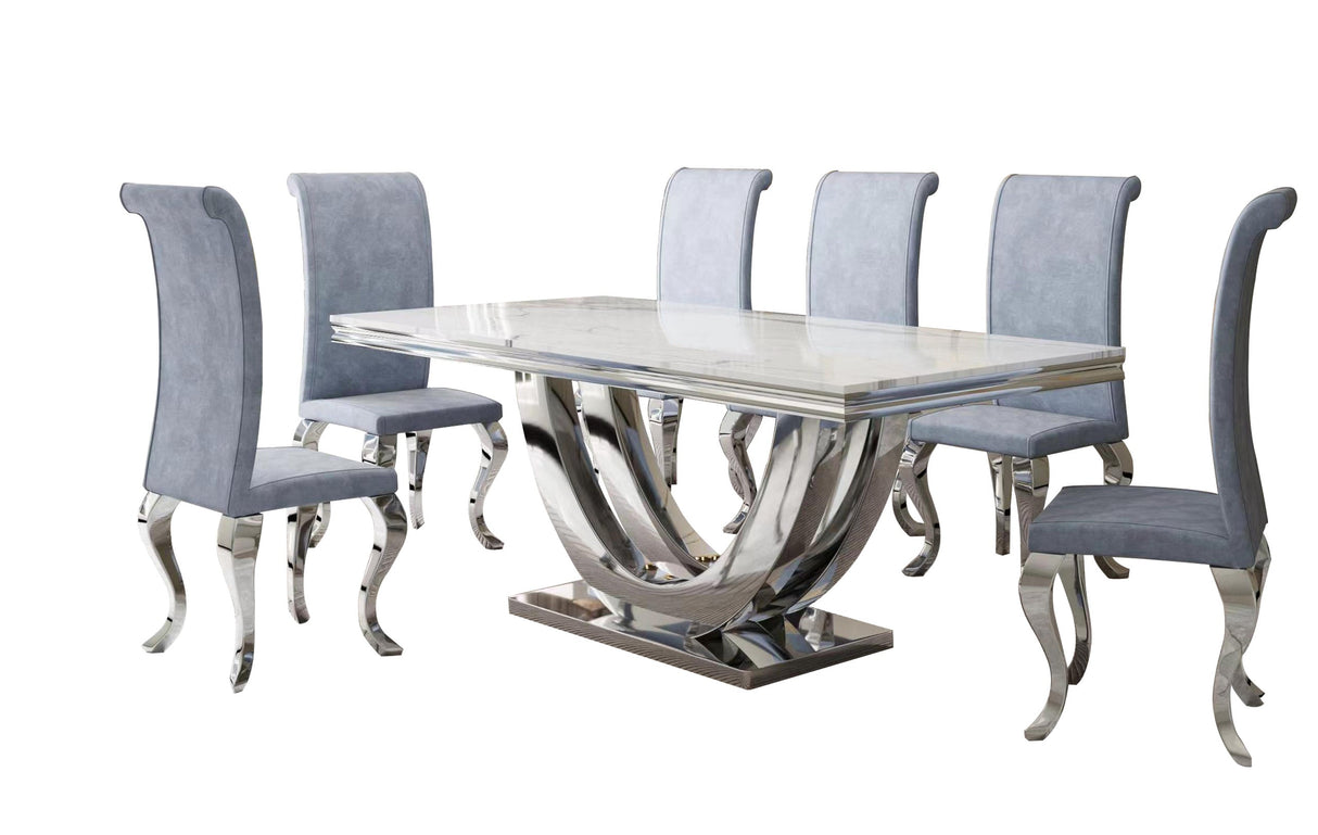 gray dining table set