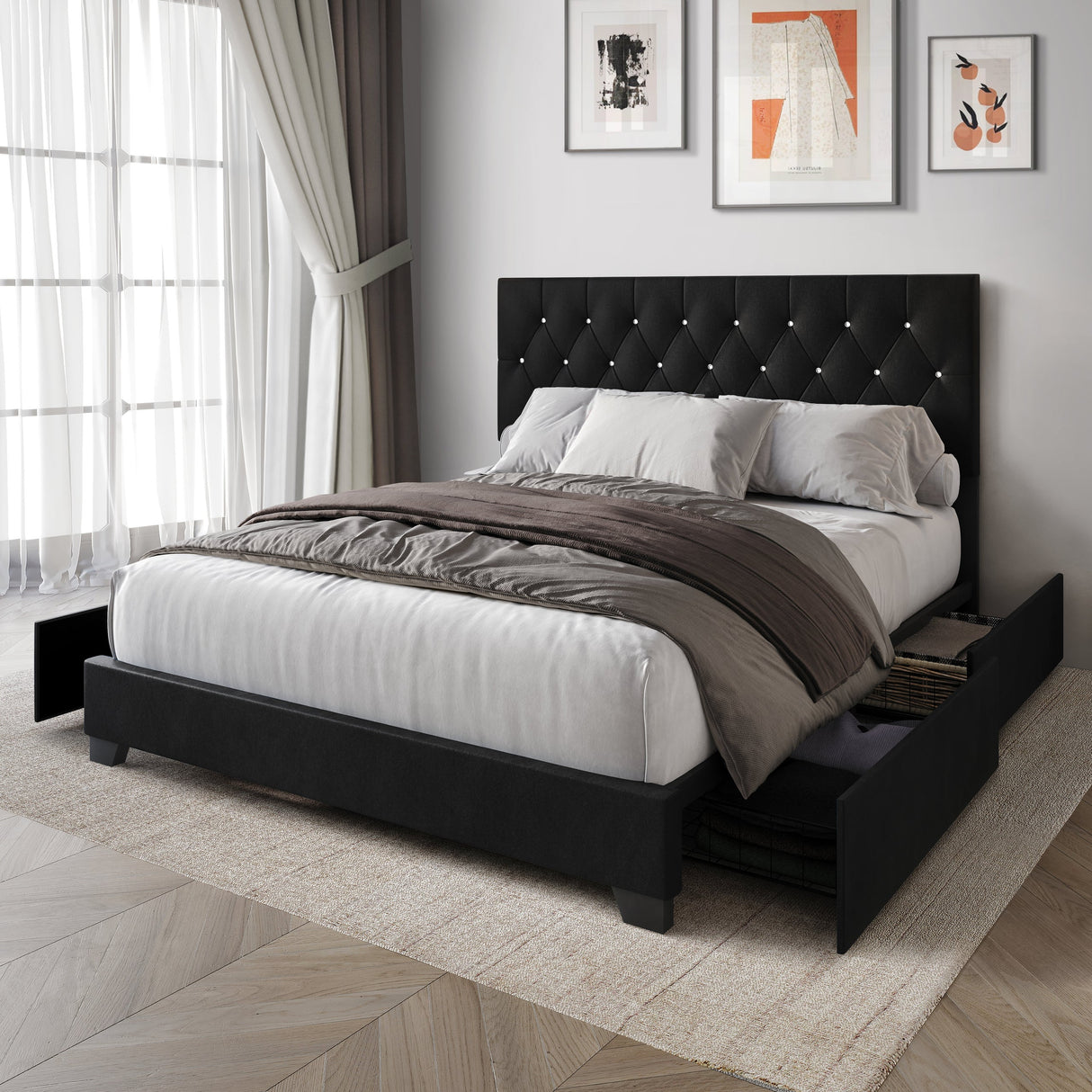 Cozy Haven Black king bed