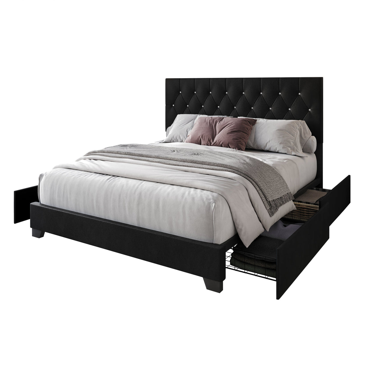 Cozy Haven  black Queen bed