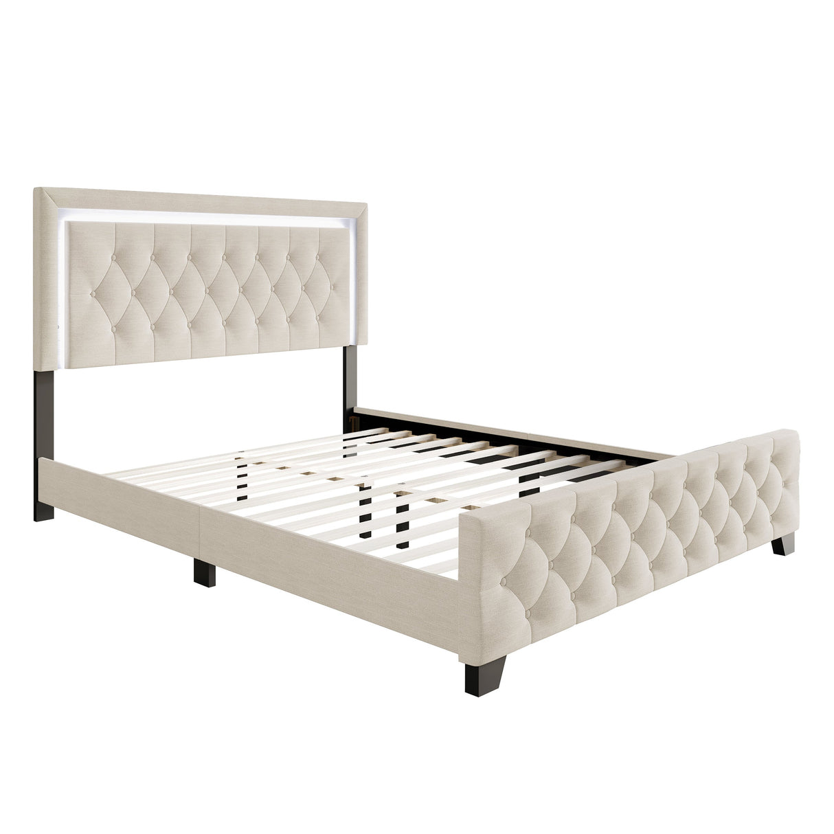 Dream Haven Beige King  Bed