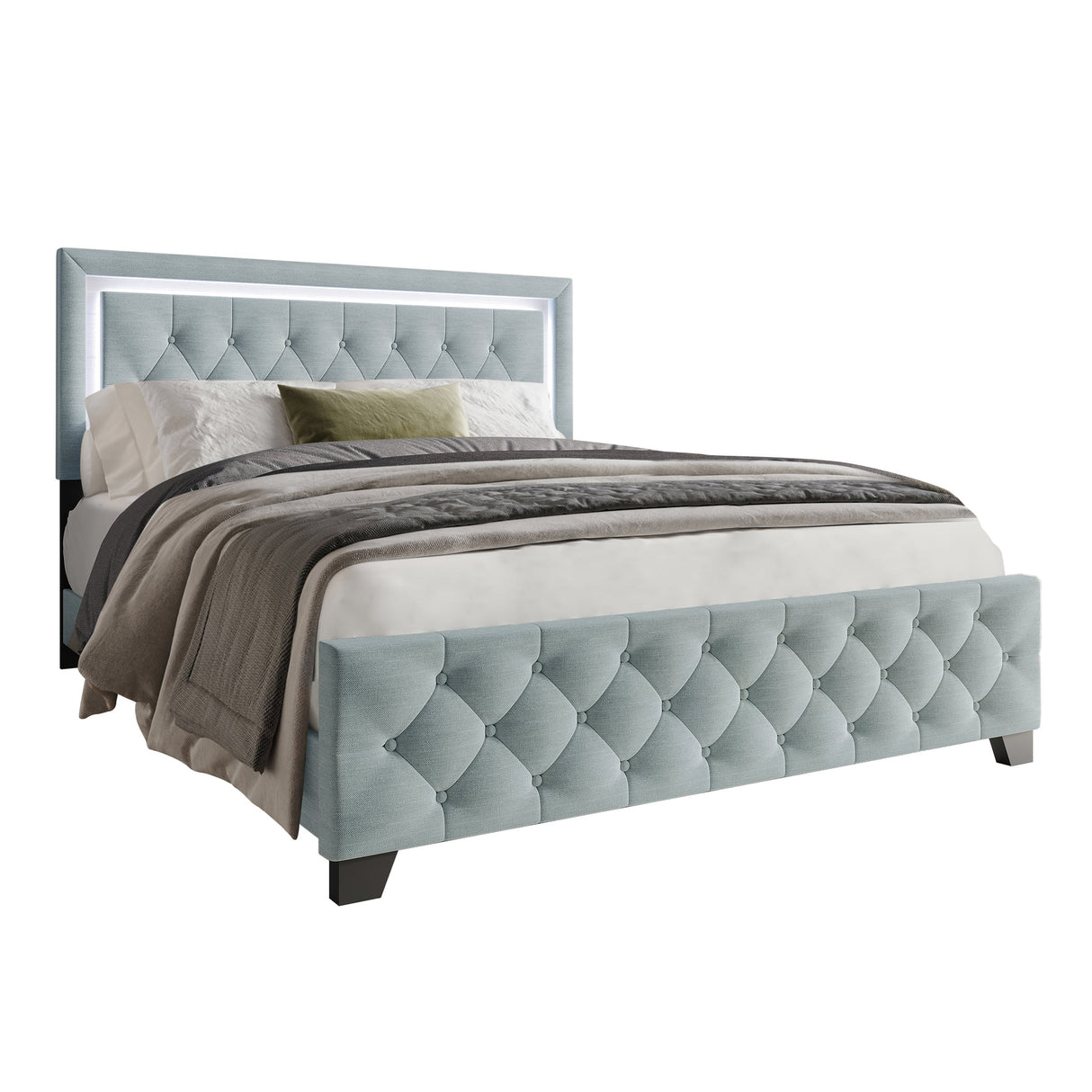 Dream Haven Sky blue Twin Bed