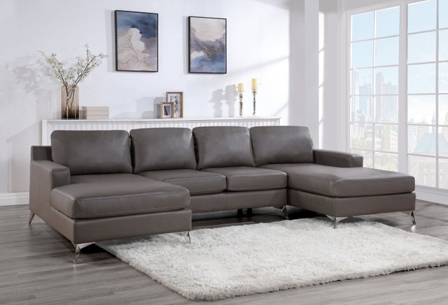 Candace Bronze Double Chaise Sectional