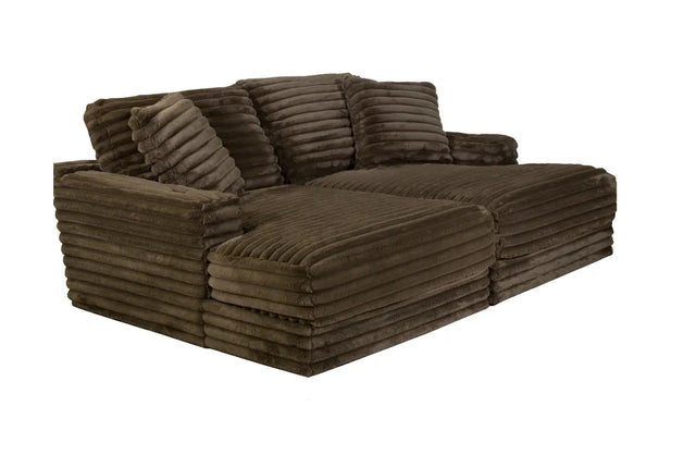 Sofa with double chaise lounge