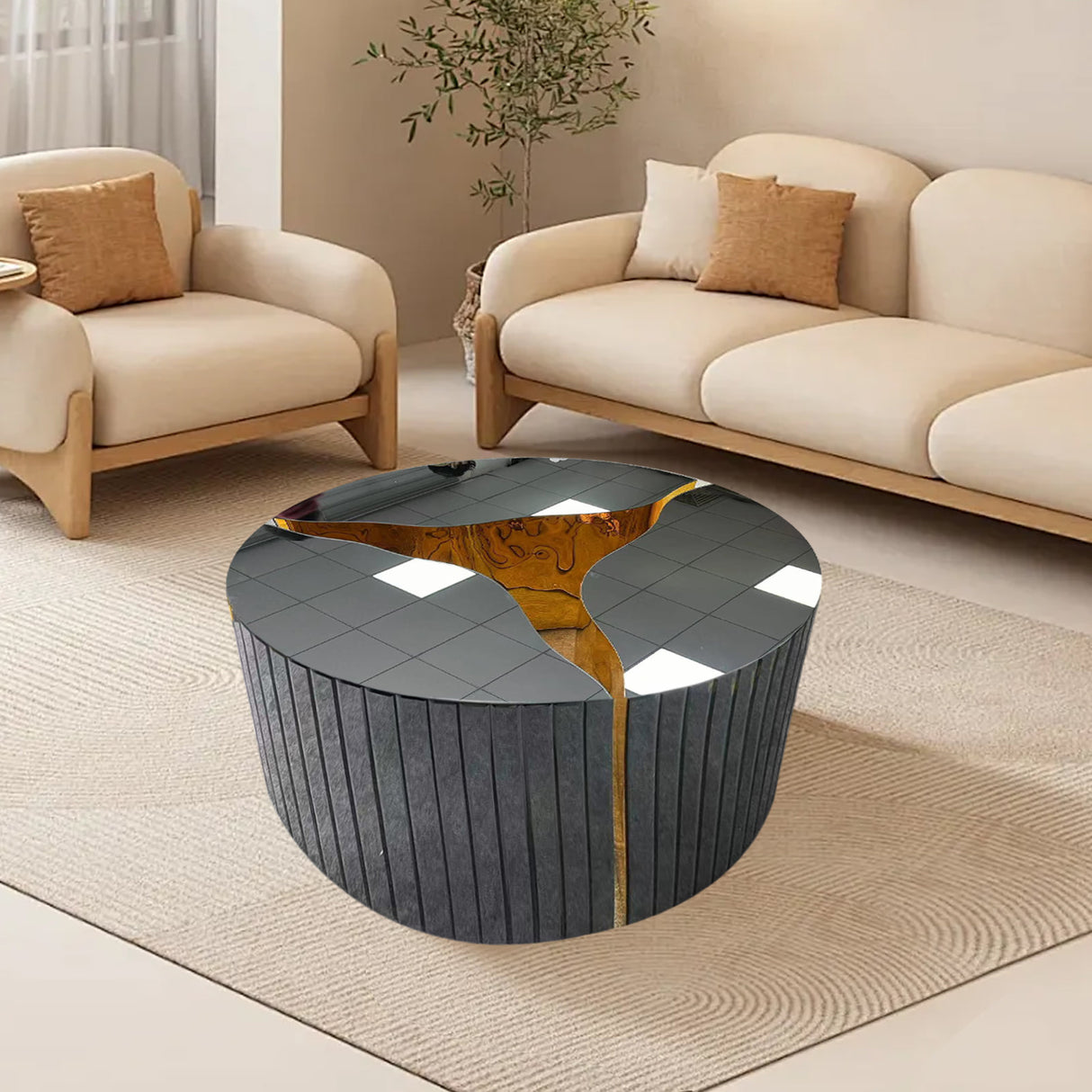 A613 SMOKE GLASS Coffee Table