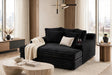 Align Black Oversized Chaise Lounge by Happy Homes at Eve Furniture
