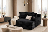 Align Black Oversized Chaise Lounge by Happy Homes at Eve Furniture