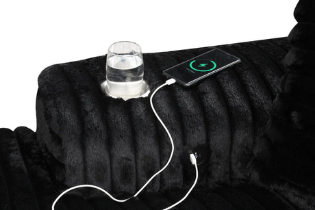 Vive Black Chaise Lounge by Happy Homes at Eve Furniture