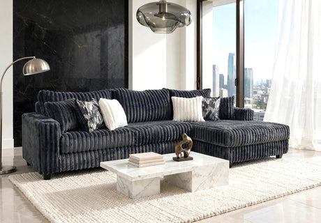 Phannon Charcoal Corduroy Right Arm Facing (RAF) Sectional by Happy Homes at Eve Furniture