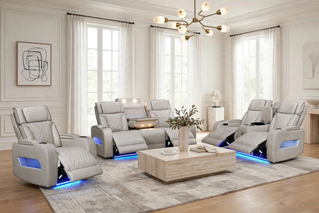 Dubai Sand 3-Piece Power Reclining Set by Happy Homes at Eve Furniture