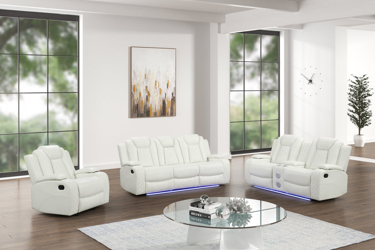 Luz White - 3PC Reclining Set