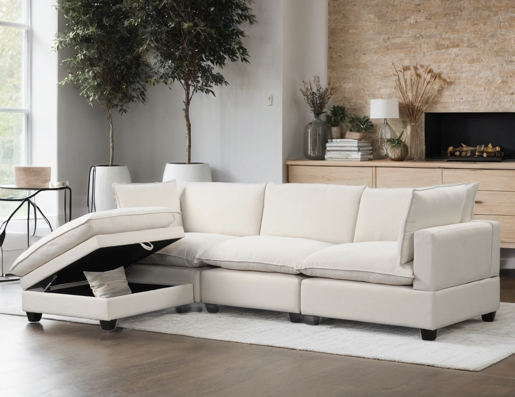 Cloud2 Sand Linen Modular Sectional