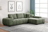 Manhattan 2 Green Modern Sectional Green by Happy Homes - Eve Furniture