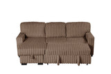 Poland Mocha Reversible Sectional With Pull-Out Bed