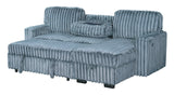 Poland Charcoal Reversible Sectional With Pull-Out Bed