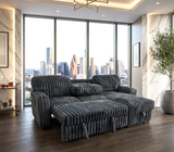 Poland Charcoal Reversible Sectional With Pull-Out Bed by Happy Homes at Eve Furniture