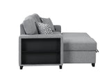 Pacific Gray Reversible Sectional With Pull-Out Bed