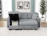 Pacific Gray Reversible Sectional With Pull-Out Bed