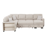 Atlantic Beige Sectional With Pull-Out Bed