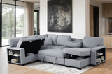 Atlantic Gray Sectional With Pull-Out Bed