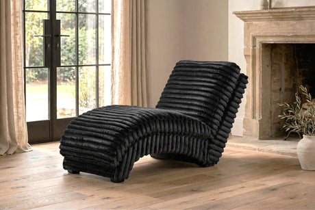 Flexora Black Fabric Chaise by Happy Homes at Eve Furniture