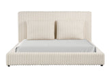 Lauren Beige King Platform Bed