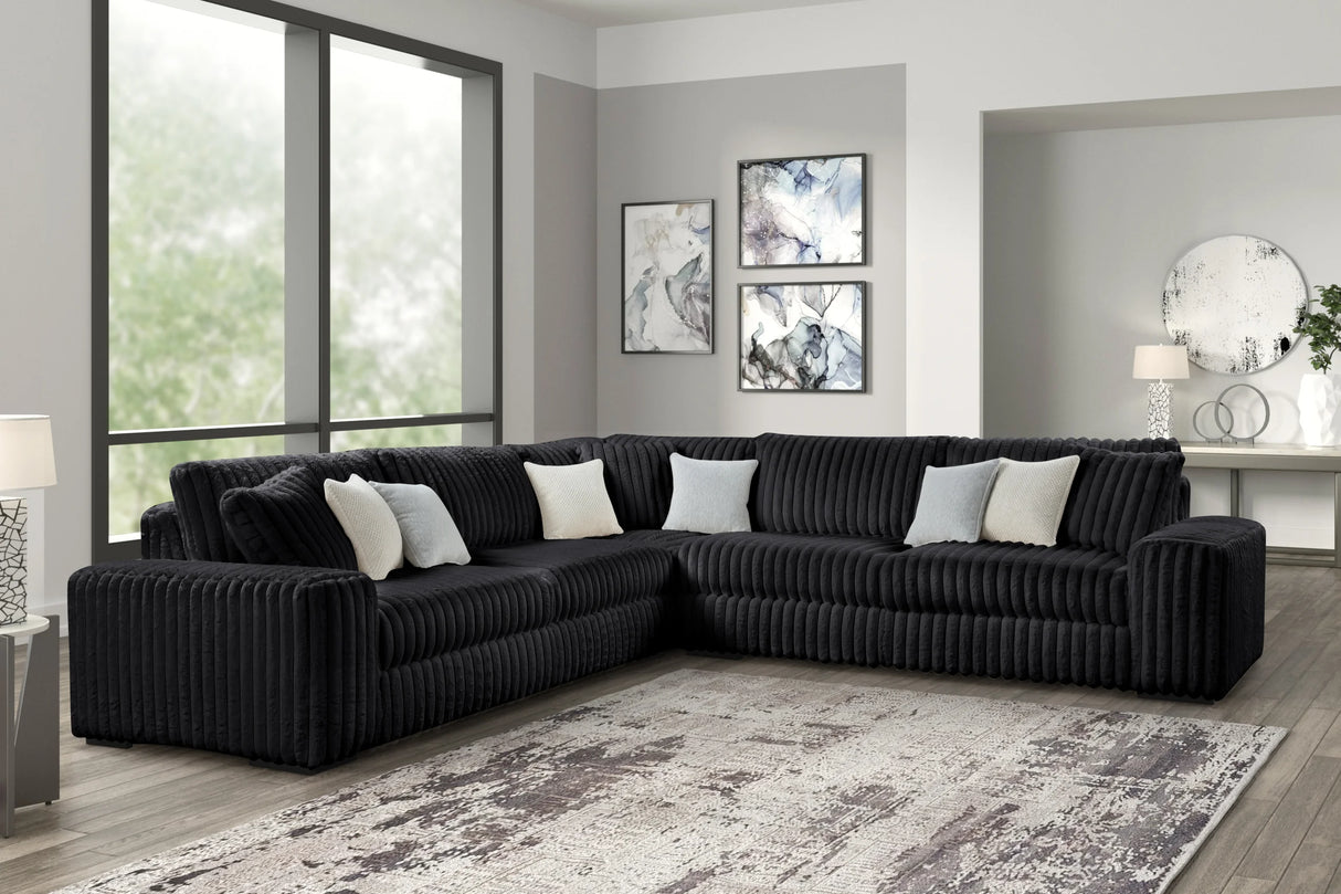 Marshmallow Black Oversized Sectional