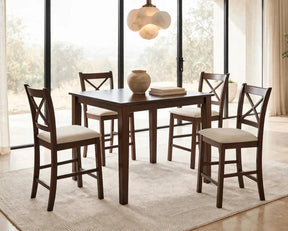 Tahoe Beige Pub 5-Piece Dining Room Set by Happy Homes at Eve Furniture