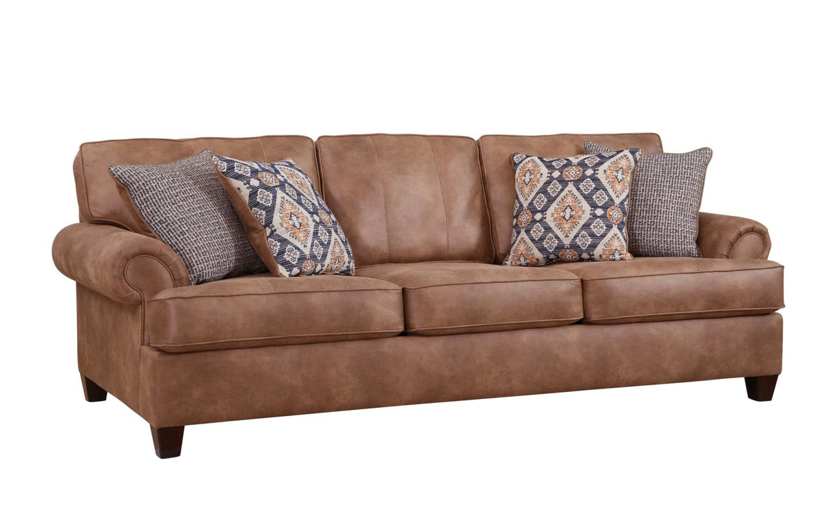 Behold Carleigh Camel Oversized Sofa & Loveseat by Happy Homes at Eve Furniture