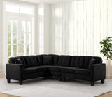 Logan Black Performance Fabric Reversible Sectional by Happy Homes at Eve Furniture