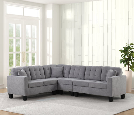 Logan Gray Performance Fabric Reversible Sectional by Happy Homes at Eve Furniture