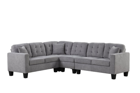 Logan Gray Performance Fabric Reversible Sectional by Happy Homes at Eve Furniture