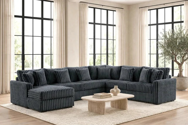 Solana Charcoal Left Arm Facing (LAF) Sectional by Happy Homes at Eve Furniture