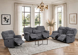 Bravo Gray Fabric Reclining Living Room Set by Happy Homes at Eve Furniture