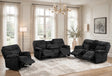 Bravo Black Fabric Reclining Living Room Set by Happy Homes at Eve Furniture