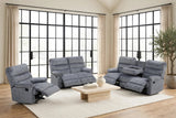 Albert Gray Fabric 3-Piece Reclining Living Room Set by Happy Homes at Eve Furniture