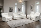 Ace White 3-Piece Reclining Living Room Set by Happy Homes at Eve Furniture